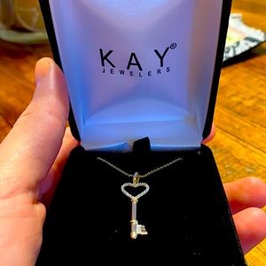 Kay Jewelers Diamond Heart Key Necklace